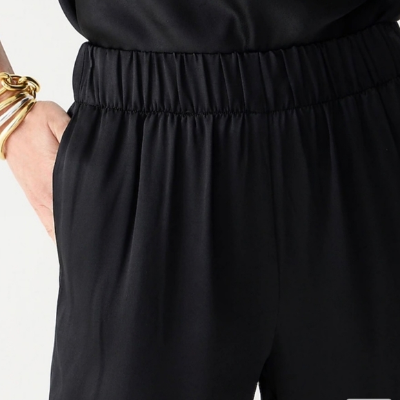 NEW J. Crew Astrid Wide-Leg Pant in Luster Crepe Black size 6 - Picture 3 of 12